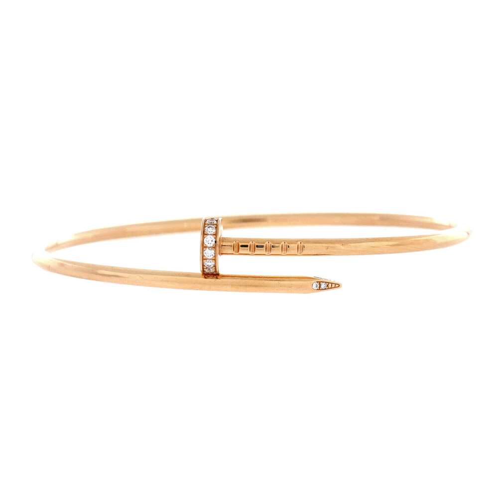 Cartier Small Juste un Clou Bracelet 18K Rose Gold with Diamonds